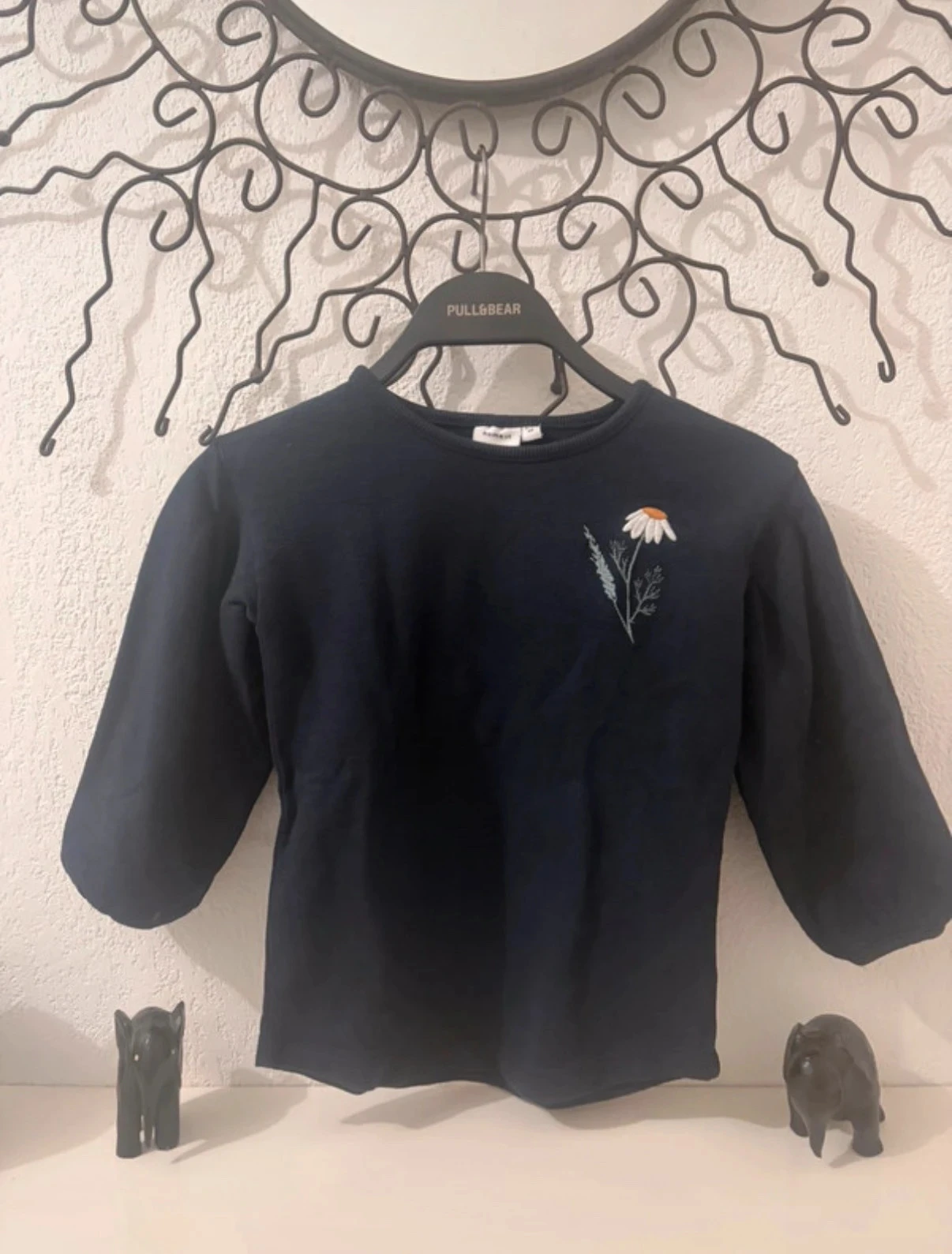 Top azul-gris melange con margarita bordada - Name It - 2-3 años (98 cm) – photo 2